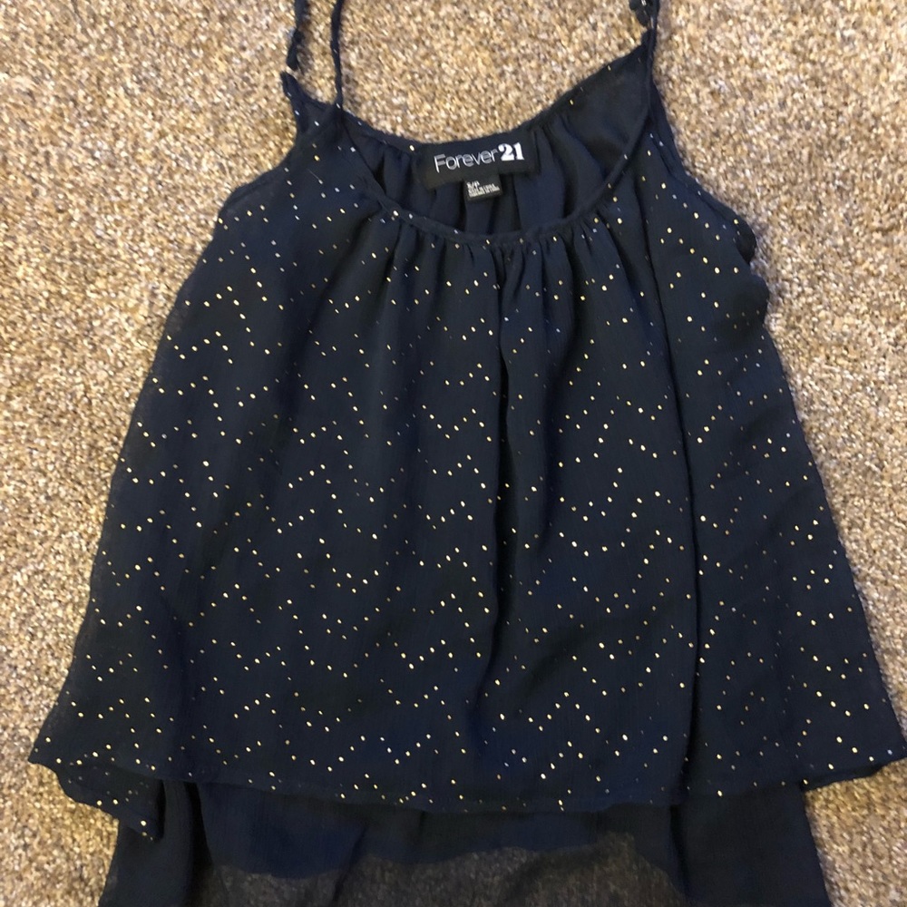 Forever 21 blue tank/blouse